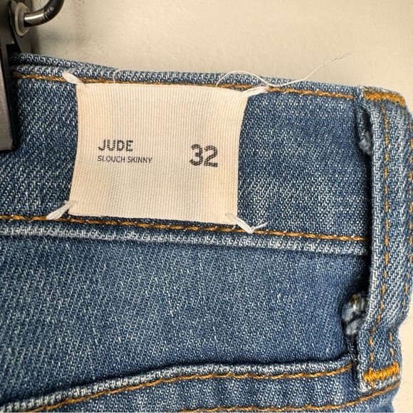 Hudson Jeans Jude Slouch Skinny Crop Distressed Size 32 - Picture 12 of 13